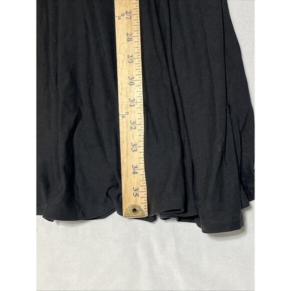 Madewell Jersey Asymmetrical Seam Midi Skirt Size Large Black Pull On Stretch - Picture 4 of 7